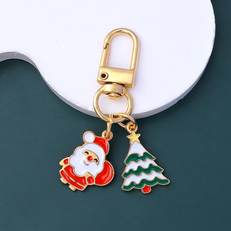 1PC And Tree Charms Xmas Bell Wallet Decorative Clip for Keys Bag Pendants Enamel Party Multiple Options Available