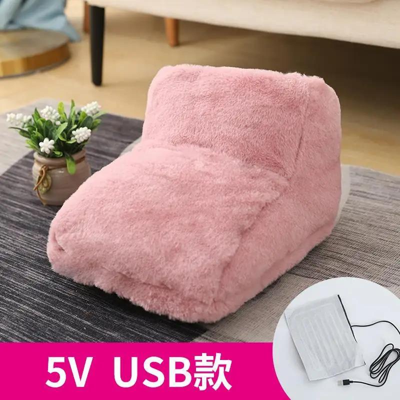 Electric Foot Warmer Fleece Foot Heating Pad USB Electric Heater Winter Plush Shoes for Home Bedroom Sleeping Feet Heating Pads