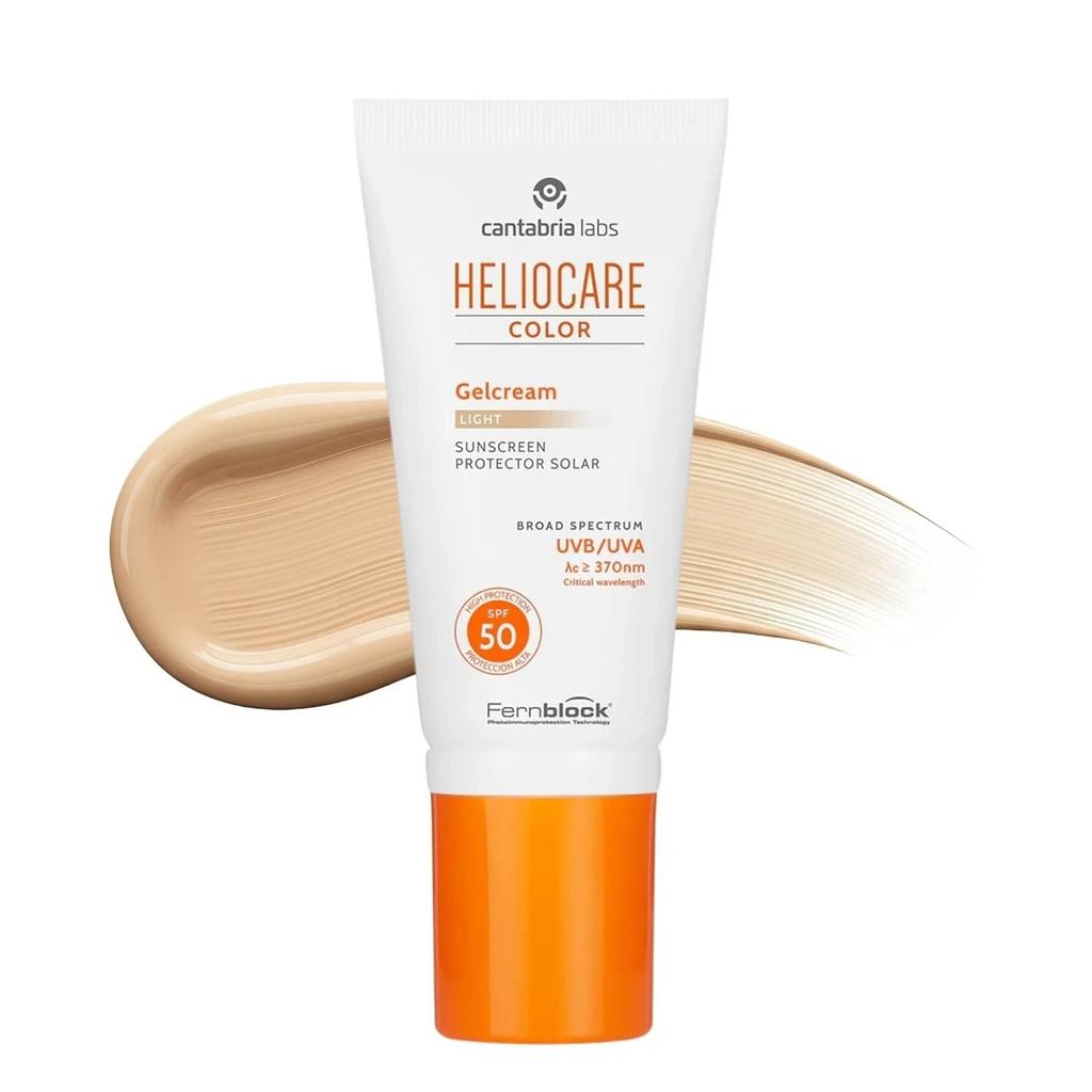 Heliocare Color Gel Cream SPF 50-Light,Tinted Sunscreen Advanced UVB/UVA Defense