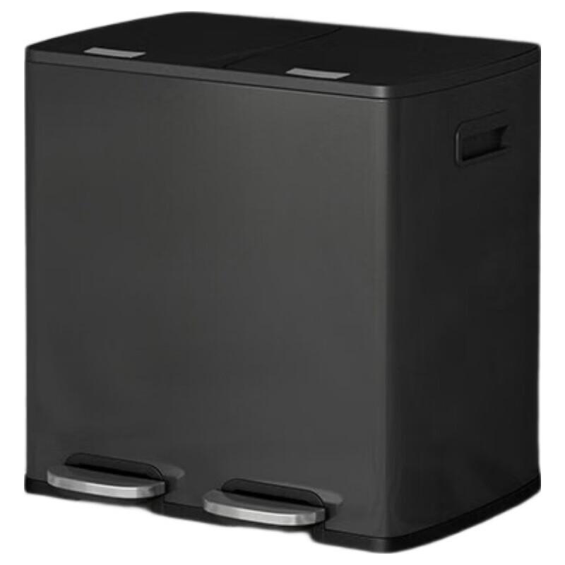 Stainless Steel Dual Compartment Foot Pedal Trash Can