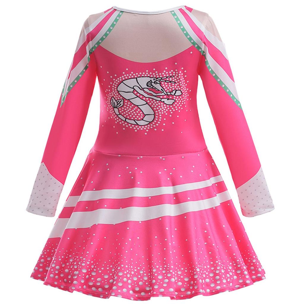 Girls Cosplay Costume Cheerleading One-Piece Dress Youth Pleated Skirt Performance Costume