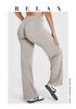 Women's Nude Feel Peach Hip High Waist Yoga Pants - Elastic, Straight Wide-Leg Design for Fitness