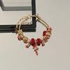 Christmas Beaded Bracelet For Women With Festive Charms Holiday Jewelry Gift
