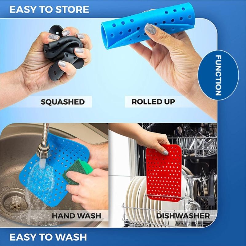 Pack of 2 Convenient Air Fryers Insert Safety and Sealing Greases Splashes Guard Shield for Double Zone Air Fryers