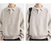 Men's Plus Size Retro Lapel Knitwear Sweater - Autumn/Winter Casual Versatile Style