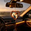 2D Acrylic Girl Horse Heart Ornament Car Rearview Mirror Double-Sided Printed Keychain Fade-Resistant Equestrian Lover Gifts