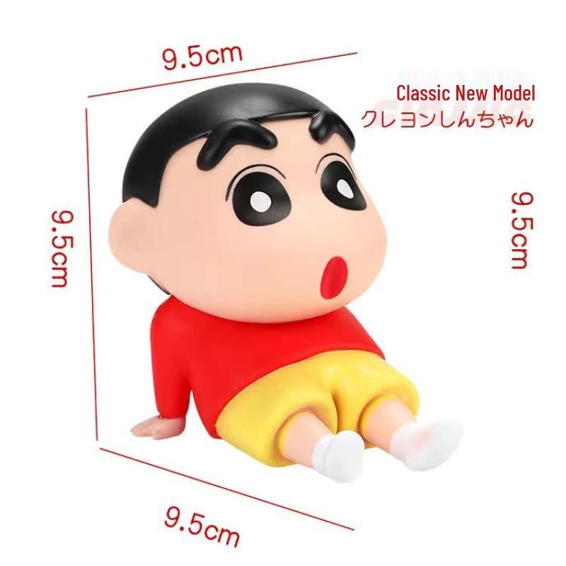 Crayon Shin-chan Tablet-Ständer: Fauler Mensch Anime Figur Trendiges Spielzeug und Niedliches Puppenornament.