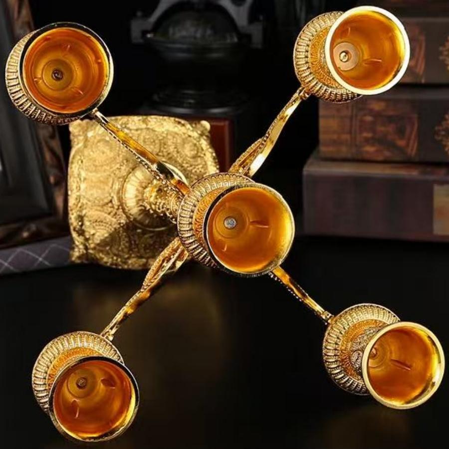 European Style Five-Head Candlestick Wedding Table Decoration Candelabra Holder For Dinner Hotel Home Lighting Decor Pieces