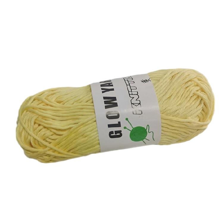 2mm Glowing Cotton Yarn for Handmade Hat Crochet Thread Supplies Knitting Yarn