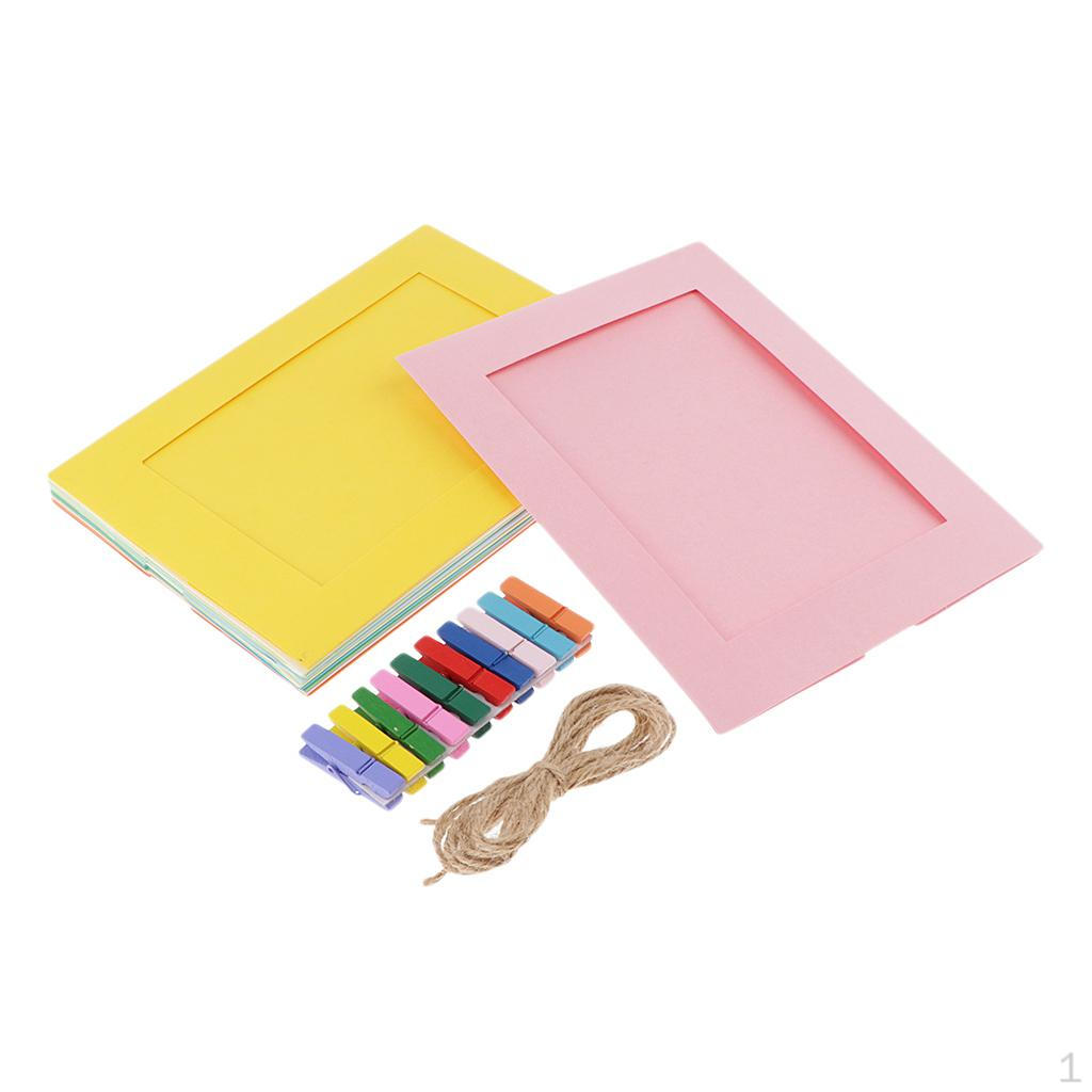Film DIY Wall Picture Album W/ Wood Clips+Rope