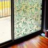 1PC Fashion Glass Sticker Suncatcher Decal Palm Leaves Green Plant Room Decor Window Sticker