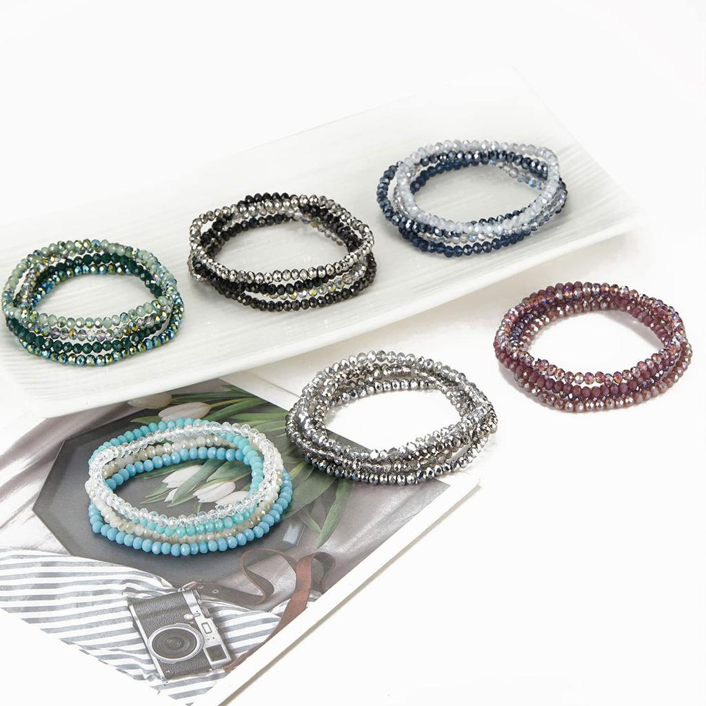 Elegant Pearls Stretch Bracelet Hand Rope with Multicolor Layers Adjustable Fashion Accessory for Daily Casual Wear