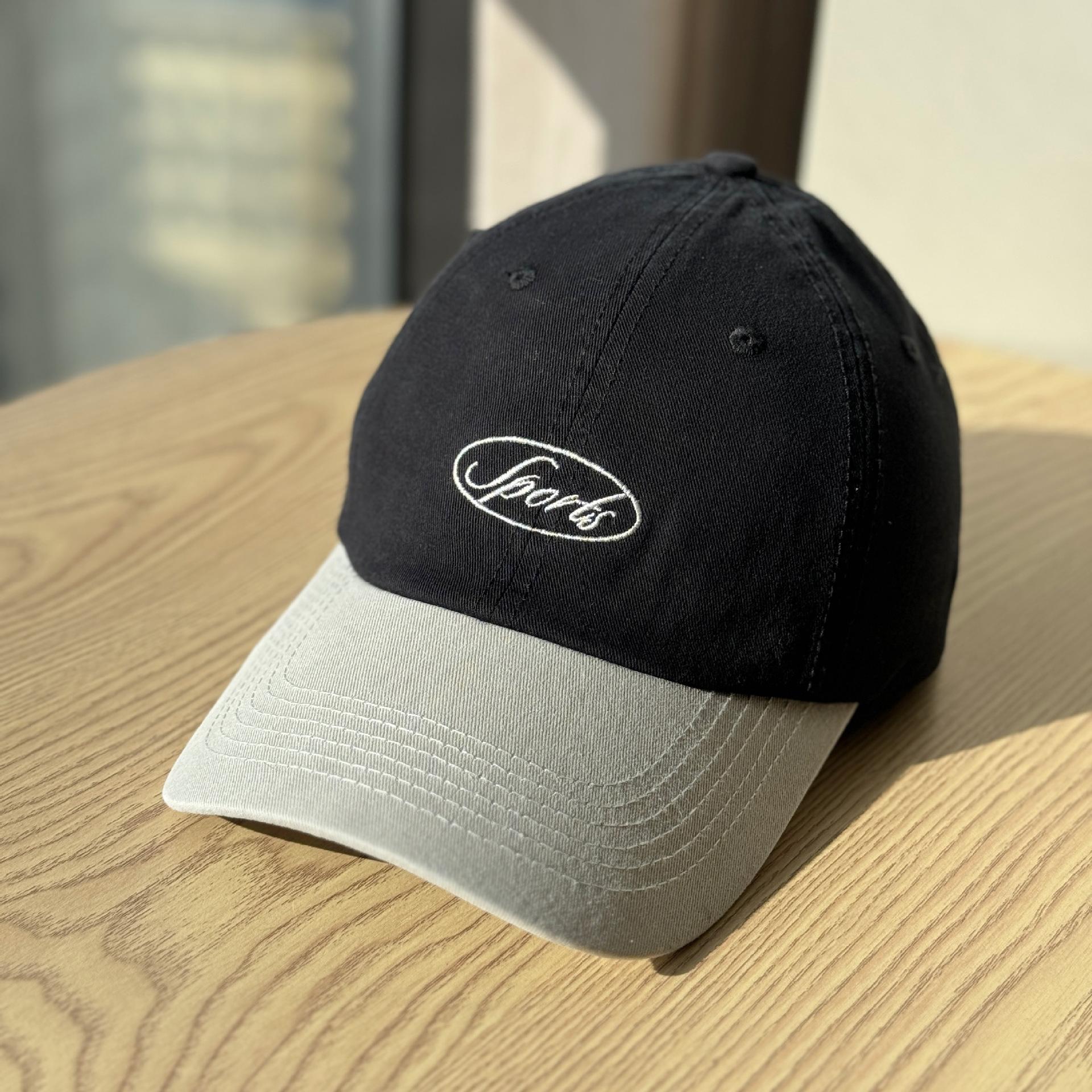 

Korean-style simple large-head circumference baseball cap for women, new autumn model with letter embroidery, soft top, casual and versatile, Adult54-60Adjustable чёрный