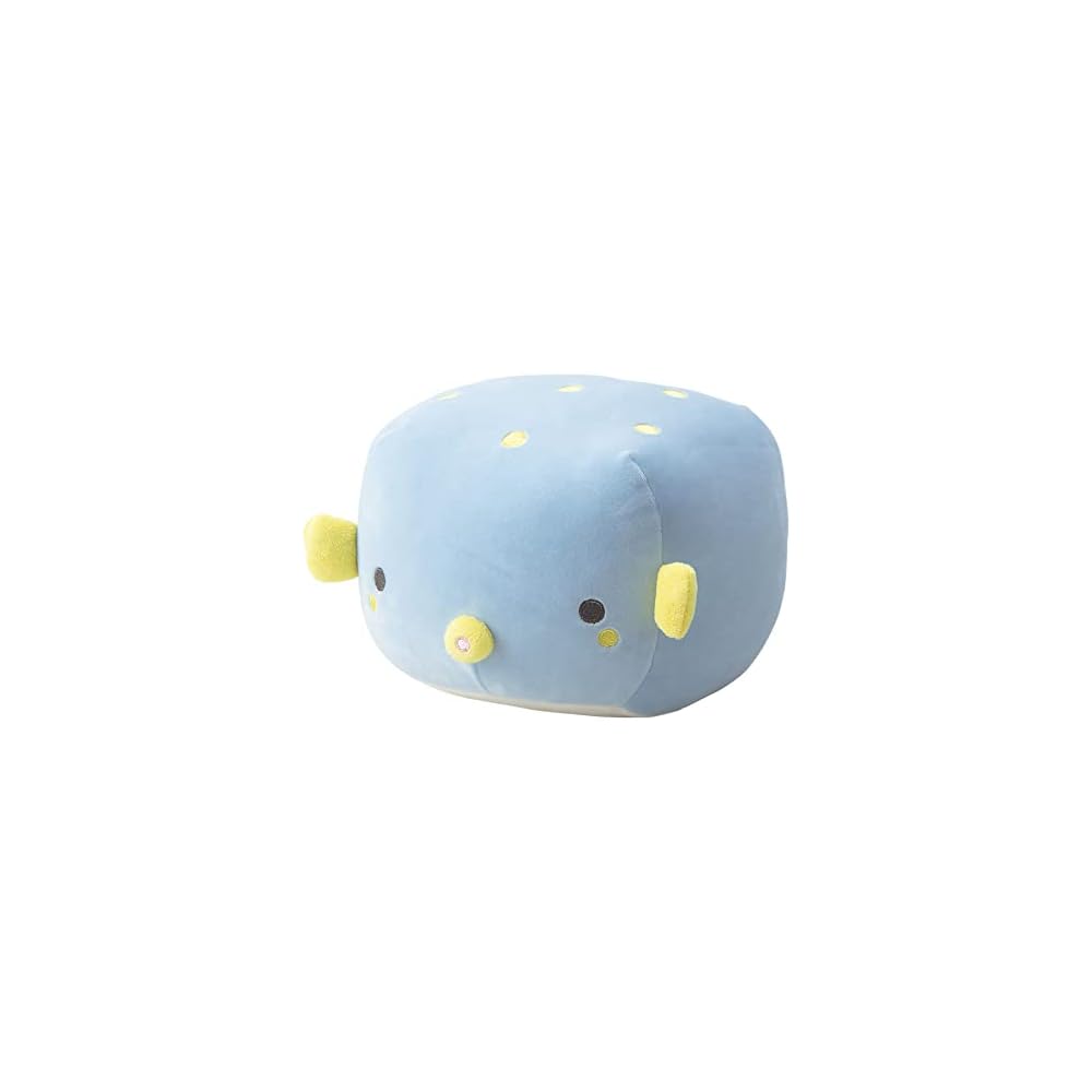 Ribuhato Bolster Marshmallow Aquamie Boxfish Plush Toy 22cm Long Cushion Support Pillow