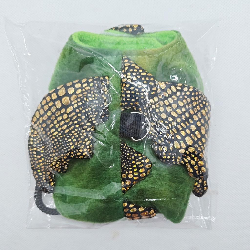 BeardedDragon Harness with Leash Warm Costume Chest Harness for Lizards Reptiles Clothes Outdoor Activity Training Suit