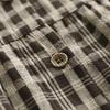 Autumn Japan and South Korea Loose Retro Cotton and Linen Large Size Casual Plaid Shirt