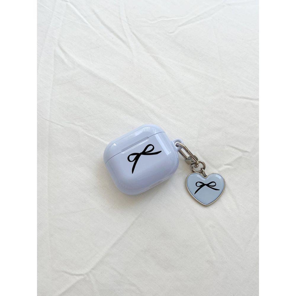 Allthesamestudio Schleifenherz Epoxid Schlüsselanhänger (Lavendelblau)