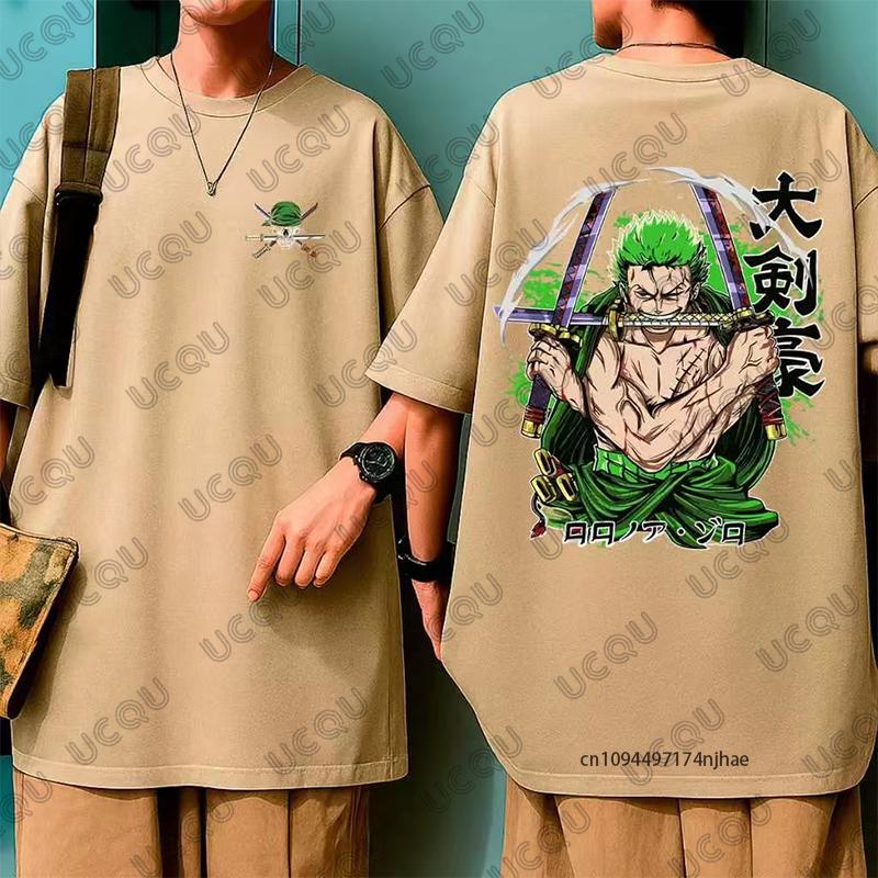 2026 Sommer Roronoa Zoro Cartoon Grafik Herren und Damen Baumwolle T-Shirt Kurzarm Cosplay T-Shirts Freizeit Oberteile
