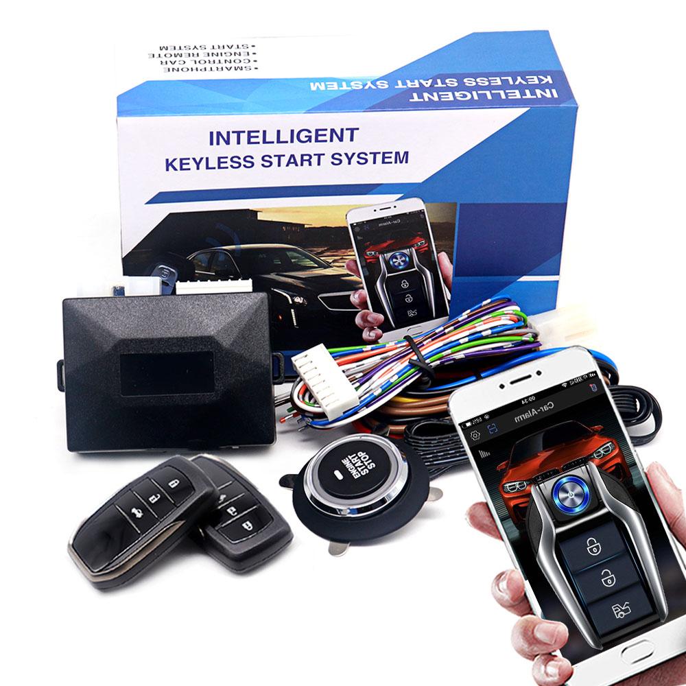 Smart Car Alarm with Autostart - One Button Auto Start Keyless Entry Remote Start Kit