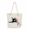 Multifunctional Gymnastics Printed Thick Rope Shoulder Beach Bag Casual Large Capacity Handbag 0244 CLE