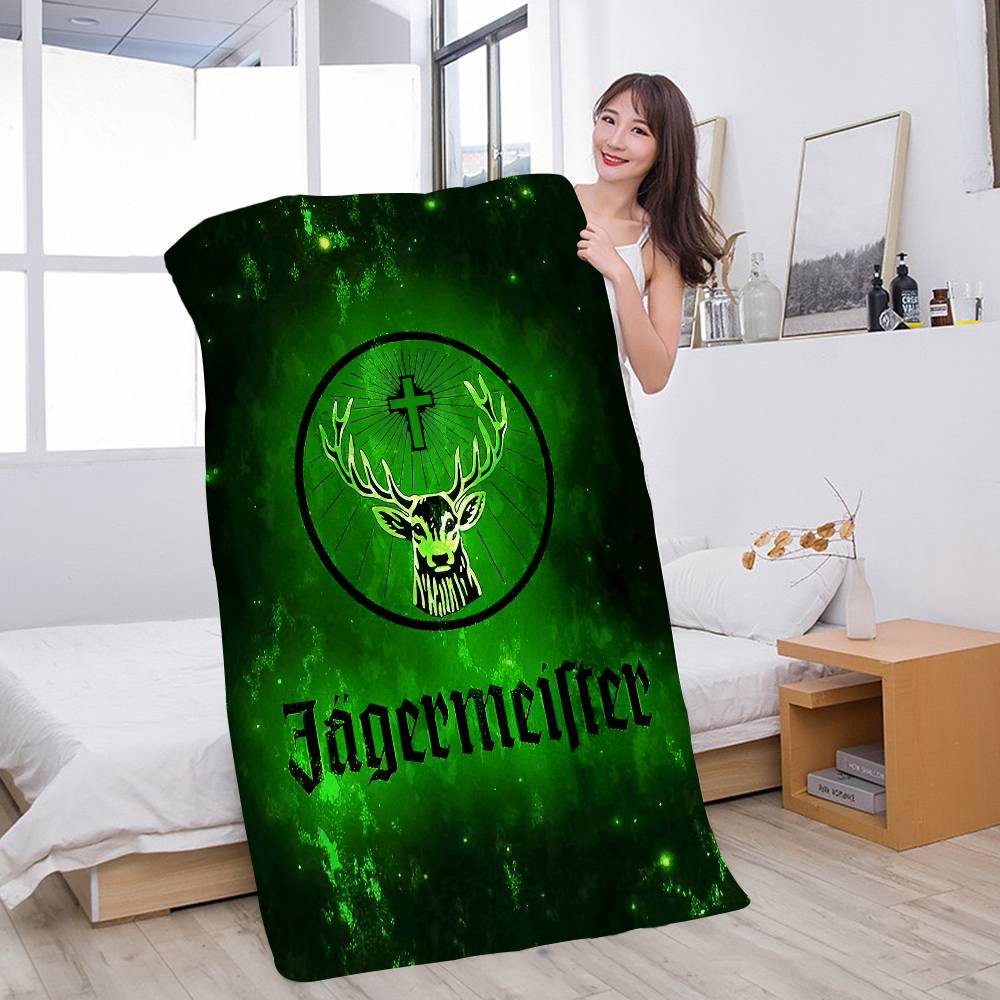 Cartello Metallico Classico Jagermeister Telo in Microfibra Asciugatura Rapida Asciugamani da Spiaggia Coperta Telo Coperta da Piscina Super Assorbente Oversize