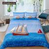 Pirate Duvet Cover Set Queen Sailboat Comforter Set Nautical Ocean Bedding Set Cool Style Quilt Co