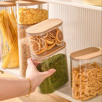 Yousheng Airtight Food Storage Container Sealed Jar with Lid Large Capacity BPA Free Stackable Design Transparent Cereal Dry Food Storage Jar