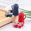 5Pcs Miniature Kettle And Cup Set For 1/12 Dollhouses Accessories And Creative Dollhouses Landsacping Decoration