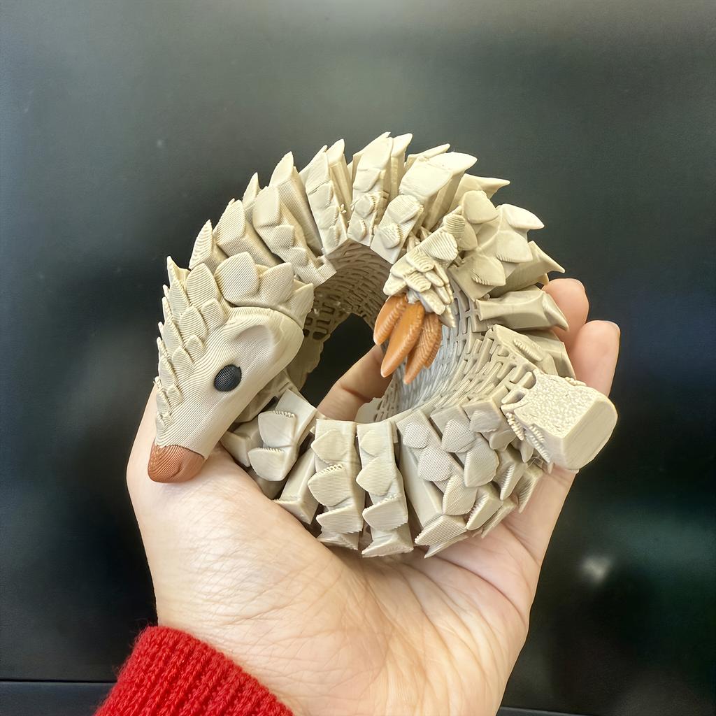 3D Printed Anime Hedgehog Statue - Durable Plastic Gradient Color Animal Decor, No Electricity Needed for Indoor/Outdoor Use, Pe
