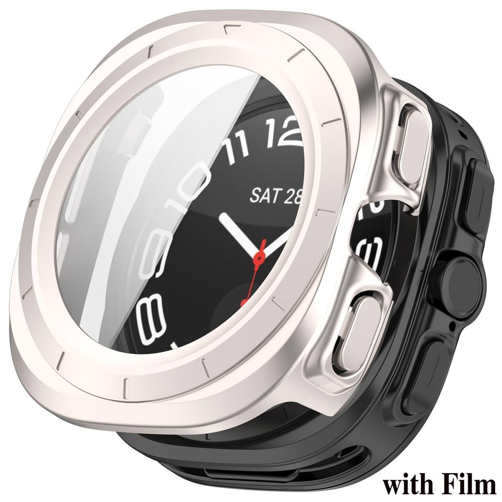 PC Case for Samsung Galaxy Watch 7 Ultra 47mm Tempered Glass Anti-scratch Screen Protector Bumper Protective Cover Accessories