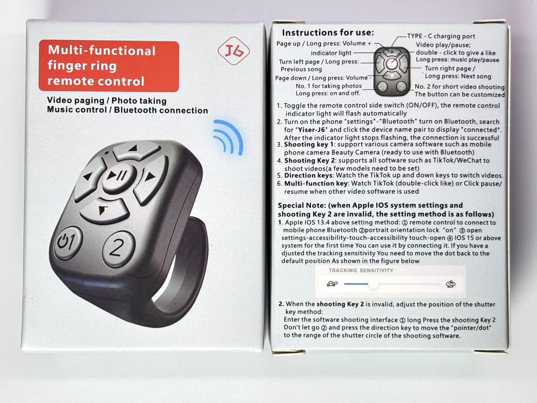 

Bluetooth Remote for Short Video, E-Book, Selfie, and Page Turning