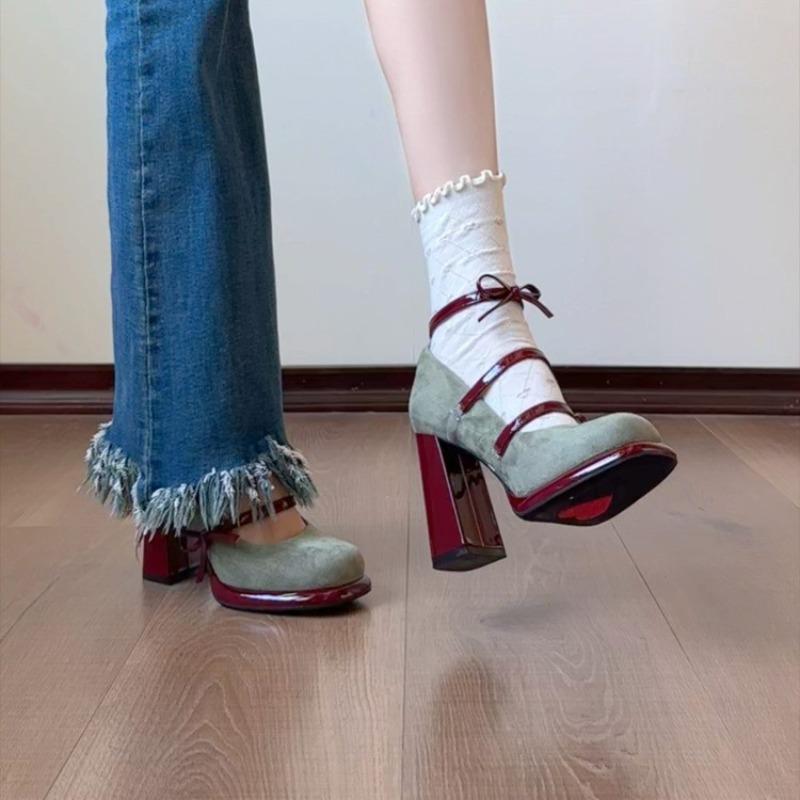 Niche Design Platform Bow Mary Jane Single Shoes Spring/Summer 2026 New Strap Heels Women