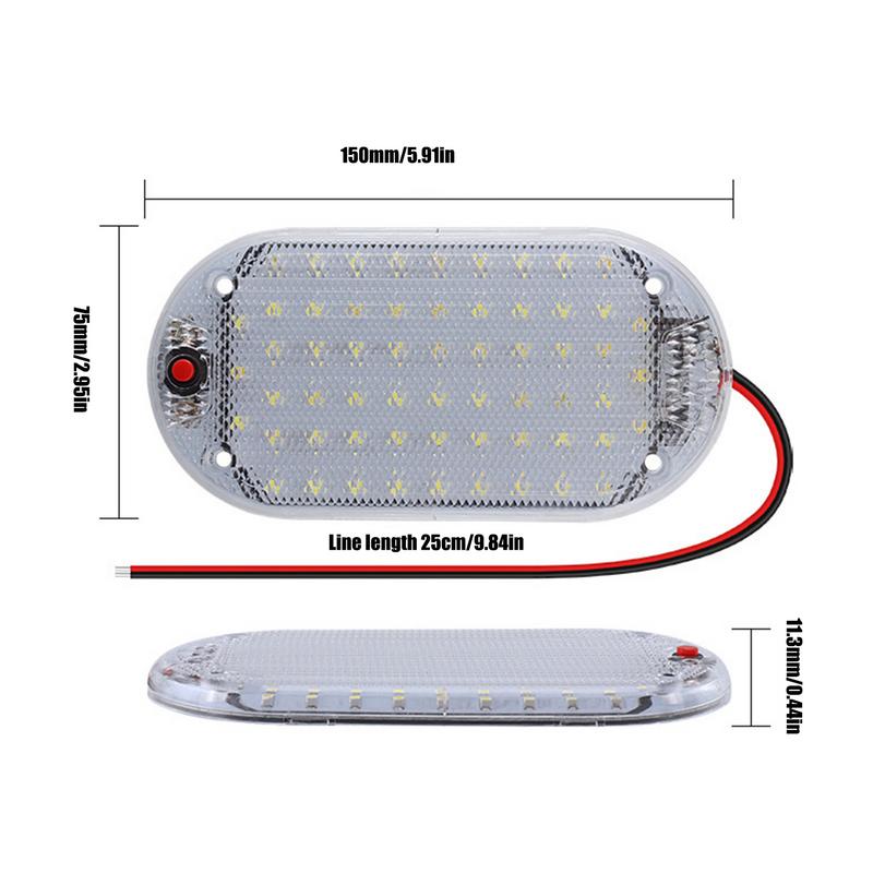 Car Ceiling Lights Super Bright Ceiling Work Lights For Enhanced Illumination Multifunctional Interior Reading Lamp Non-Glare