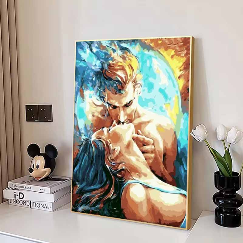 DIY Diamond Painting Love Couple Comic Cross Stitch Kit Mosaic Art Diamond Painting Full Circle Diamond Home Decoration