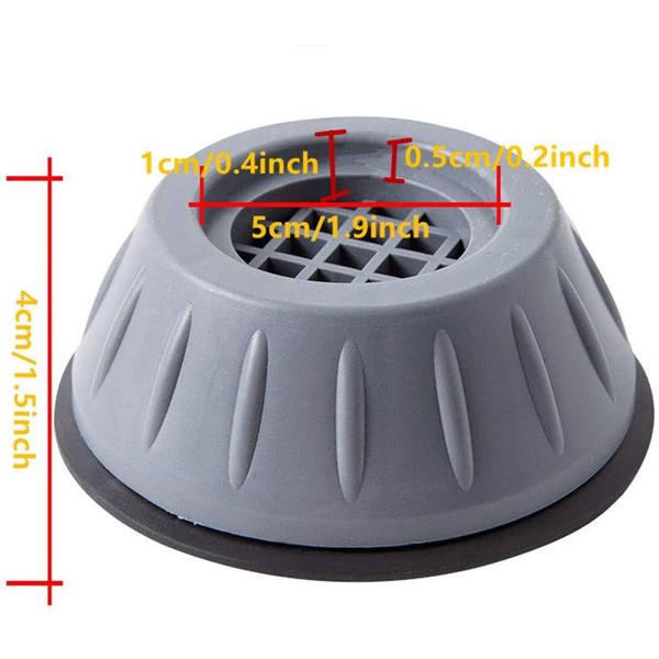 4Pcs Anti Vibration Feet Pads Rubber Legs Slipstop Silent Skid Raiser Mat for Washing Machine Support Dampers Stand Accessories