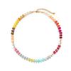 Women Colorful Natural Stone Handmade Beaded Flower Clavicle Necklace Beach Jewelry
