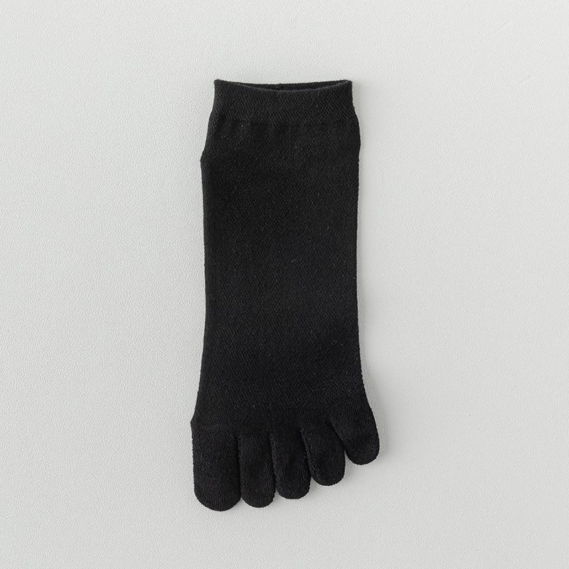

Five-fingered Men s Cotton Socks Solid Color Separate Toe Summer Thin Toe Socks Mesh White Summer Anti-athlete Short Socks 1 pair