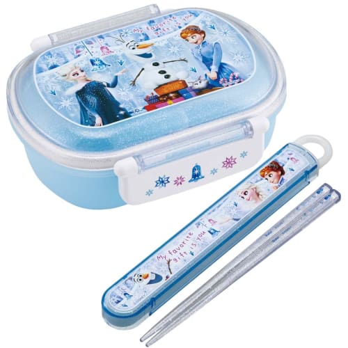 Skater Children's Lunch Box, 1 Tier, 360ml, Fluffy Dome Shape, Disney Frozen 24, Antibacterial, For Children, Made in Japan QAF2BAAG-A