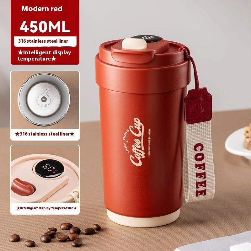 Thermosbecher Kaffeetasse 316 Edelstahl Mädchen Hoher Erscheinungsgrad Neu Begleitender Tragbarer Becher Strohbecher