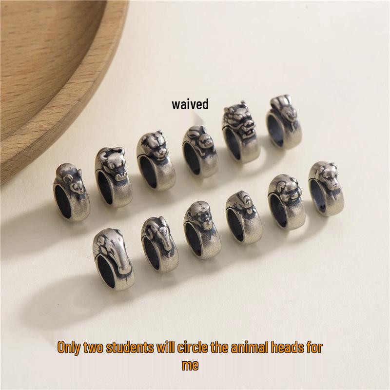 Chinese Zodiac Vintage Ring & Bead Birth Year Bracelet