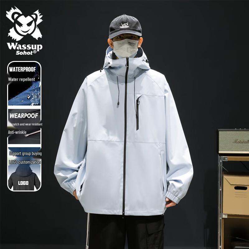 Wassup Sohot Men's Outdoor Windproof Shell Jacket