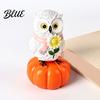 Unique Halloween Collectible Souvenirs Fall Pumpkin Owl Figurine Resin On Statue with Creative Scarf Sunflower for Autumn Thanksgiving Indoor