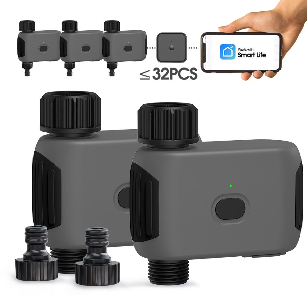 

Совместимый с Bluetooth беспроводной таймер для полива в саду, Wi-Fi-шлюз, телефон, удаленный полив, контроллер орошения, программируемый автоматический