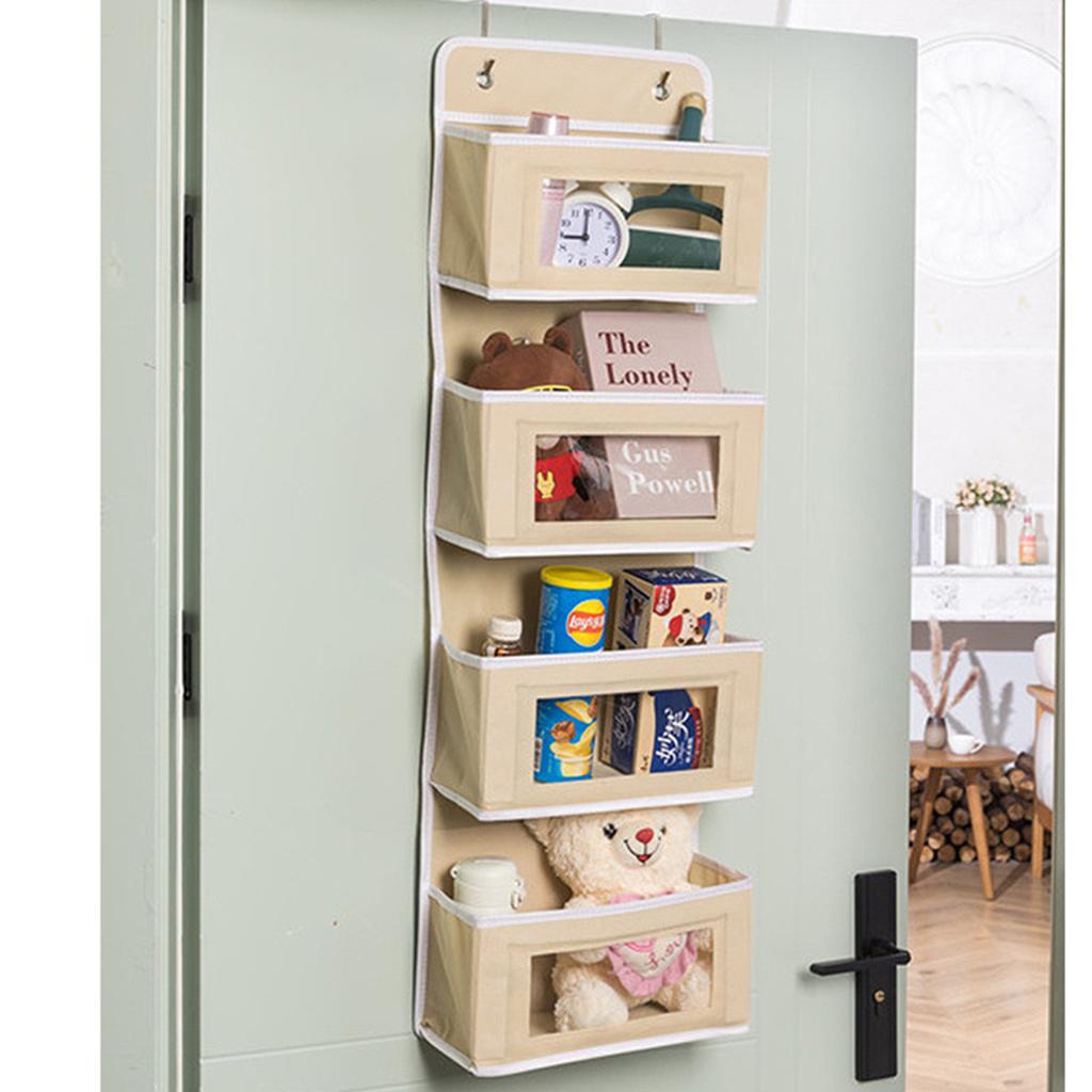 Door Hanging Organizer,2 Widened Metal Hooks For Storing Cosmetics, Stationery, Sundries, Etc.