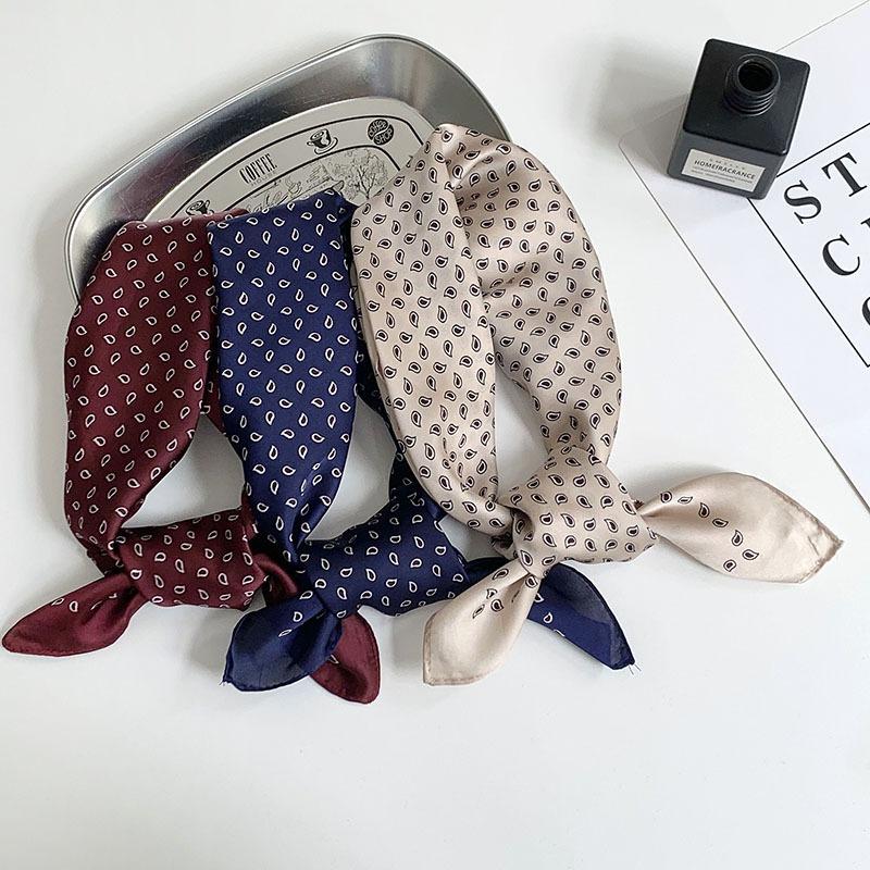 70 silk scarf square scarf high sense fashion temperament polka dot scarf shawl simulation silk small scarf headscarf summer headband