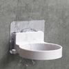 1pc Adhesive Hair Dryer Rack, Punch-free Bathroom Blow Dryer Shelf, Wall-mounted Electric Hair Dryer Hanging Rack, Storage Artifact