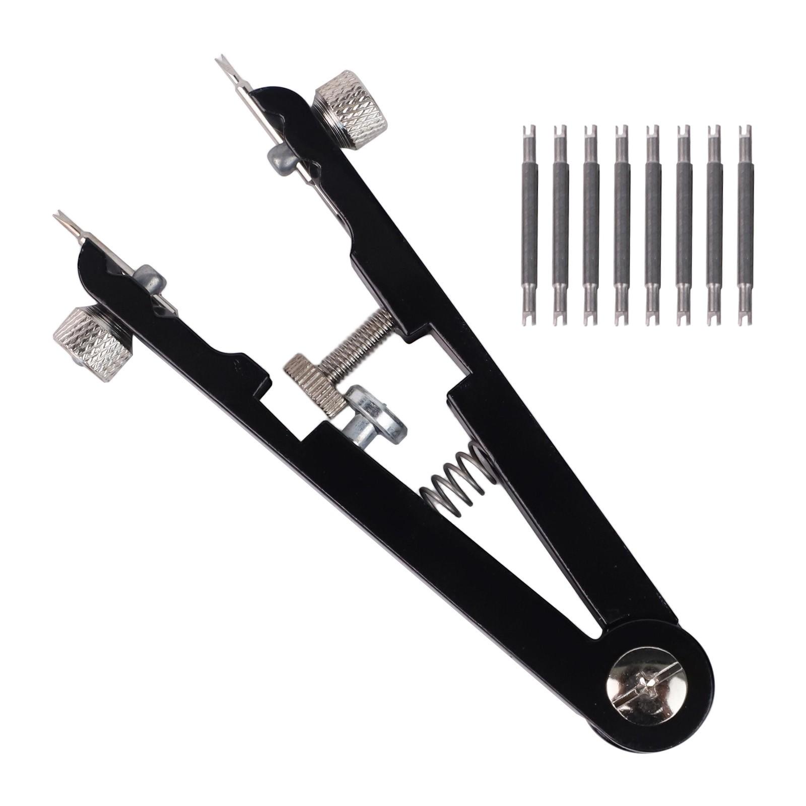 

Инструмент для снятия пружинных штифтов, плоскогубцы для регулировки ремешка для легкого ремонта часов чёрный