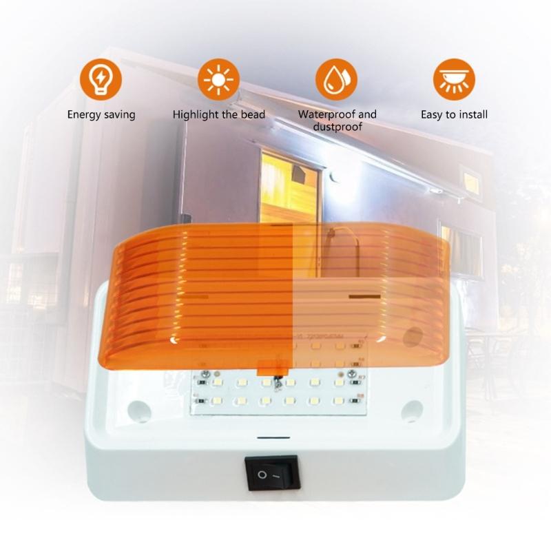 High Intensity LED Campers Motorhomes Porch Light, Energy Efficient, 12V Systems, Weatherproof Suitable For Exterior Use