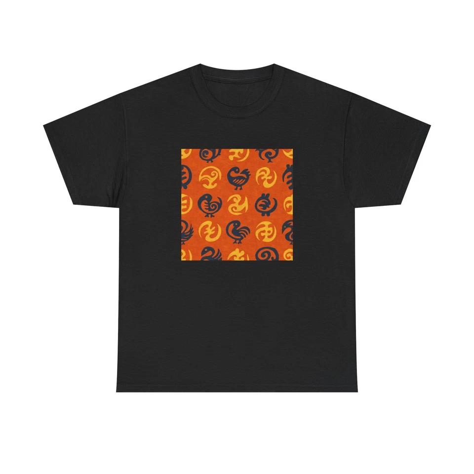 Unisex Adult T Shirt Adinkra Sunset Unity Symbols African Pattern 3XL