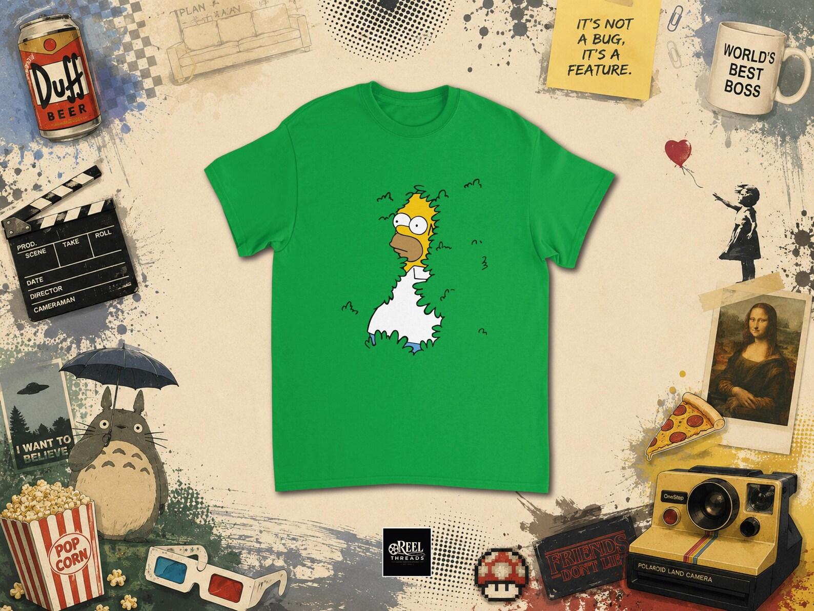T shirt | Homer Simpson | Homer hedge tee | Meme T shirt | The Simpsons shirt | Humor tee | Funny shirt | The Simpsons TV show | Simpsons fan S